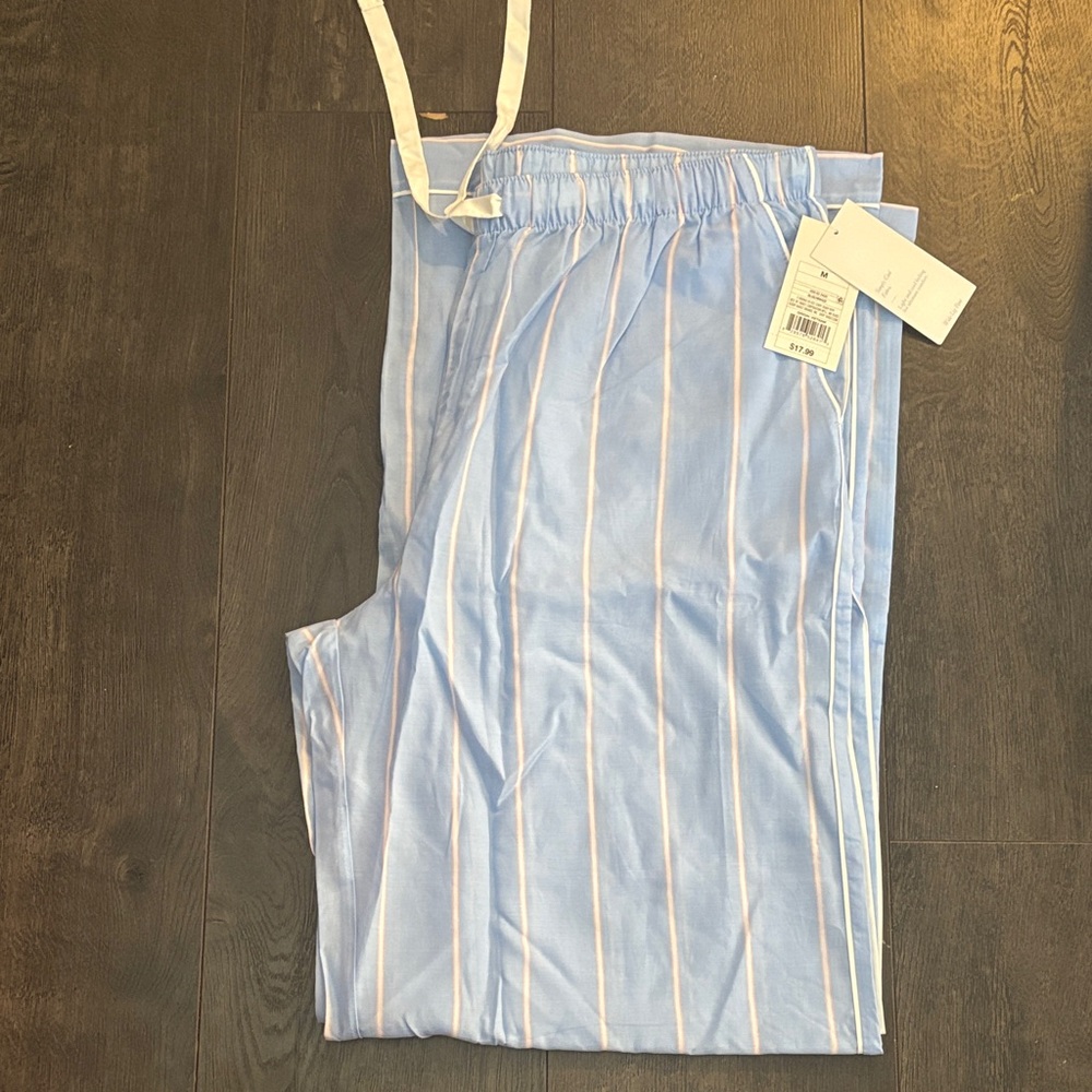 Stars Above Light Blue and White Striped Pajama Set - Picture 5 of 8